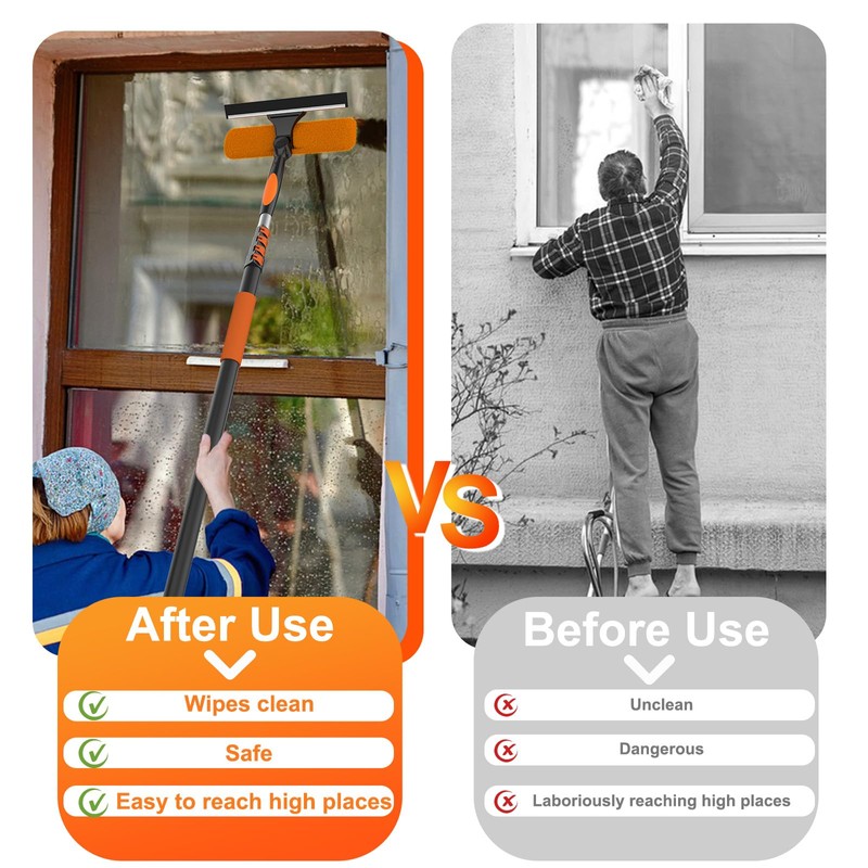 LAANPOLE 20FT High Reach Duster Cleaning Kit with Extension Pole,