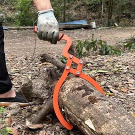 Pilarmuture 20" Log Tongs,Heavy Duty Timber Claw Hook with Dragging Handling Loading Capacity,Ergonomic Log Skidding Tongs,Labor Saving Lumber Skidding Tongs,2 Claw Log Hook for Firewood