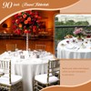 fani 10 Pack White Round Tablecloth 90 Inch Polyester Tablecloth