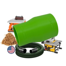 36mm Hose Adapter for 2-1/2" Dust Collection Ports - Compatible with Festool D36/32 (36mm) Hoses - Made in USA (Green)