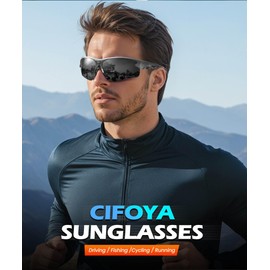 Polarized Sports Sunglasses for Men and Wome - UV Protection Half Frame Sun Glasses for Running Baseball Fishing