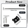 Pack of 600 Screw-On Cable Ties Holder, Cable Fastening, Cable
