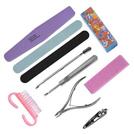 Limas de Uñas y Tampón, Kit de Lijado de Limas de Uñas con Lima de Uñas y Bloque de Uñas, para Uso Profesional Doméstico