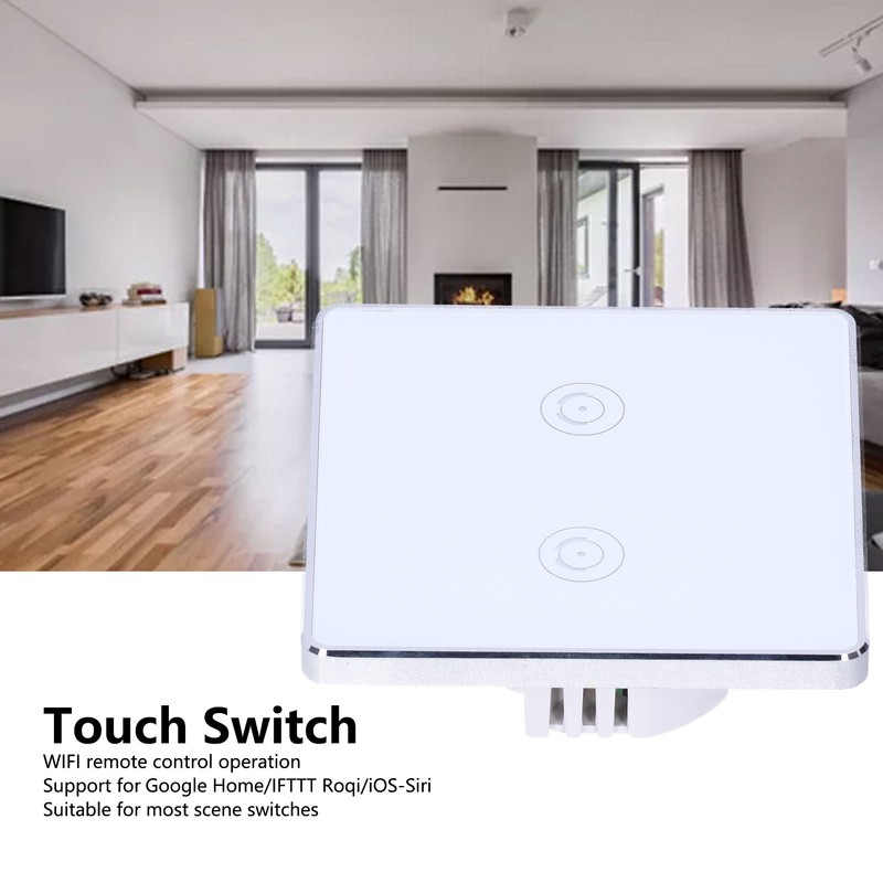 2 Gang Smart Touch Switch WiFi British Standard for Google