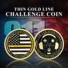 10Pcs Thin Gold Line Challenge Coins Bulk Pack Emergency Dispatchers