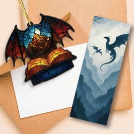 Fourth Wing Merch, Fourth Wing Decor, Book Lovers Suncatcher, Acotar Bookshelf Decor, Book Shelf Decor Fantasy, Fourth Wing Bookshelf Decor, Book Dragon Decor