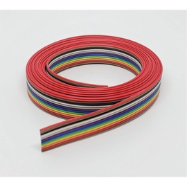Pc Accessories - Connectors Pro 12P 10 Feet IDC Rainbow Color Flat Ribbon Cable for 2.54mm Pitch Connectors (12P-10FT)