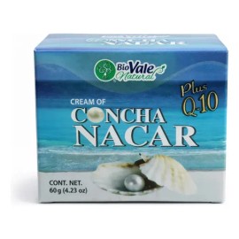 Crema Concha Nácar Q10 Biovale 60g Aclarante Piel Facial Todo Tipo De Piel Día/noche
