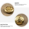 NUOBESTY 50pcs Metal Button Set Golden Brass Round Buttons for