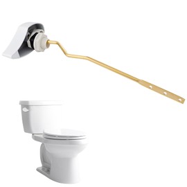 Hibbent Metal Toilet Handle Replacement, Compatible with TOTO THU068#CP Trip Lvr for St743S, Brass Handle Trip Lever, Side Mount Toilet Tank Flush Lever, White