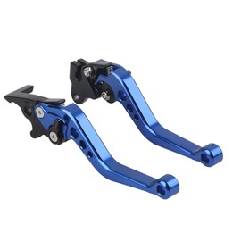 Brake Clutch Lever, 2 Pieces, Universal Motorcycle Aluminium Adjustable Alloy Drum Handlebar Brake Device Grips (Blue)
