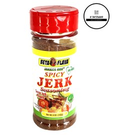 Beta Flava Spicy Jerk Seasoning 5oz Pack of 1 in Sealed with ODatzGood (Spicy Jerk 5oz)