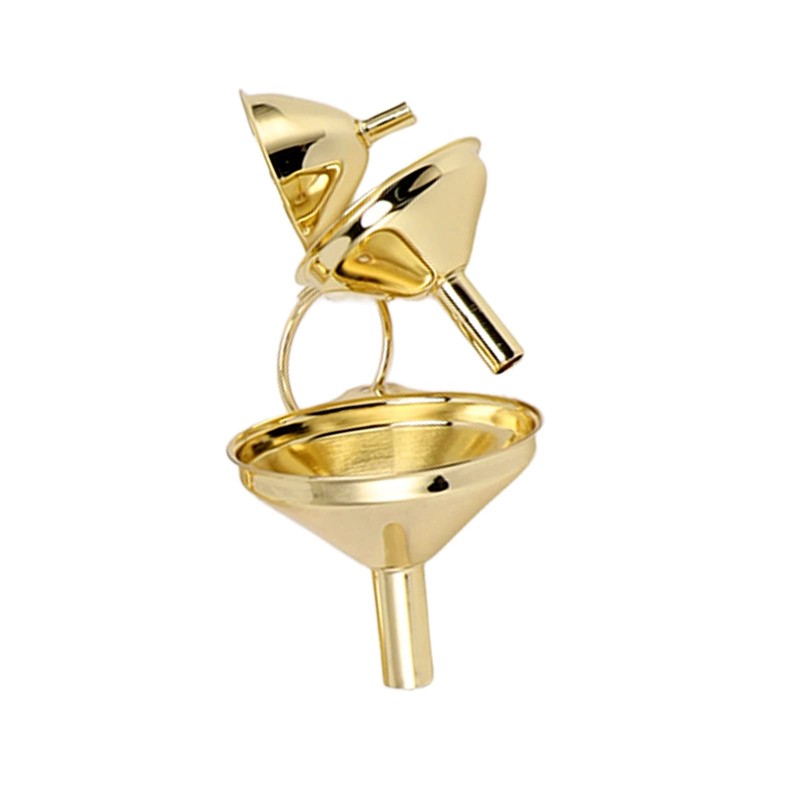 Gold Stainless Steel Funnel Side Handle 5 Pieces Stainless Steel