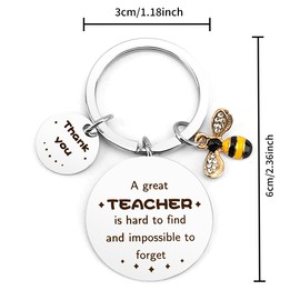 HUHALLI Teacher Christmas Gifts, Teacher Gifts Idea, Thank You Teacher Gifts, Funny Teacher Gifts, Nursery Teacher Christmas Gifts, Gift Ideas for Men, Thank You Gifts for Women Men Keychain