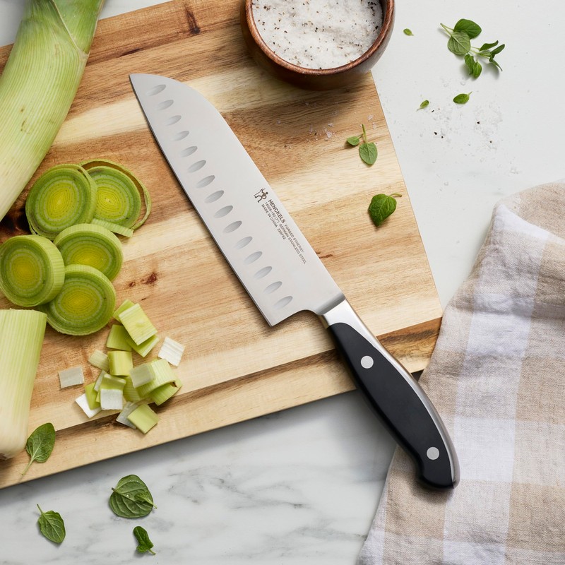 Henckels Forged Synergy 7-inch Hollow Edge Santoku Knife