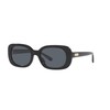 Coach HC8358U Universal Fit Sunglasses, Black/Dark Blue Solid, 54 mm