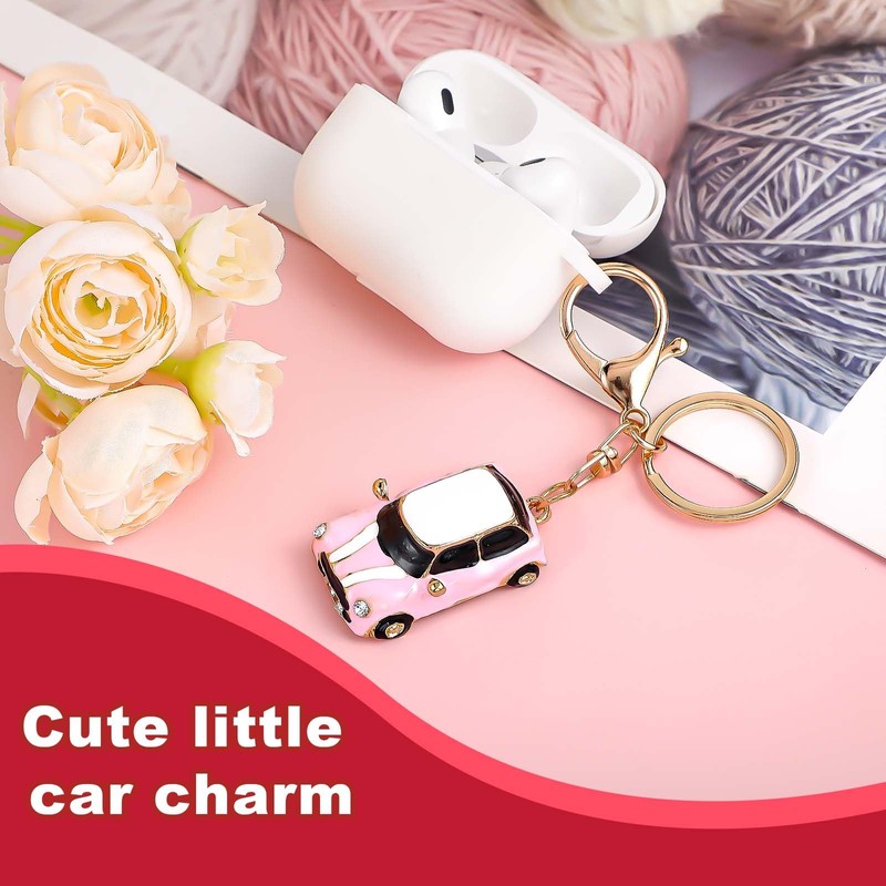 Yuanchu Mini Car Key Fob, Metal Car Model Keyring with