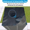Qualward Full Mesh Central Air Conditioner Cover with Detachable Top,