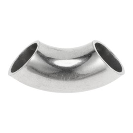 Motoforti 0.65" Inch OD 90 Degree Mandrel Bend Elbow Car Modified Exhaust Pipe Tubing 1.0mm/19GA Thickness 304 Stainless Steel Bend Tube Stair Handrail Piping 16x50x1.0mm