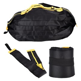 Shoulder Bag Travel Waterproof Portable Folding Tote Organ Shopping Bag Polyester Storage Bag (Pure Black)