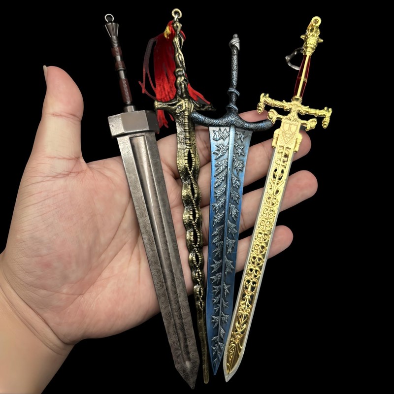 Set of 4 in 1 Sword Game Weapon Box Metal