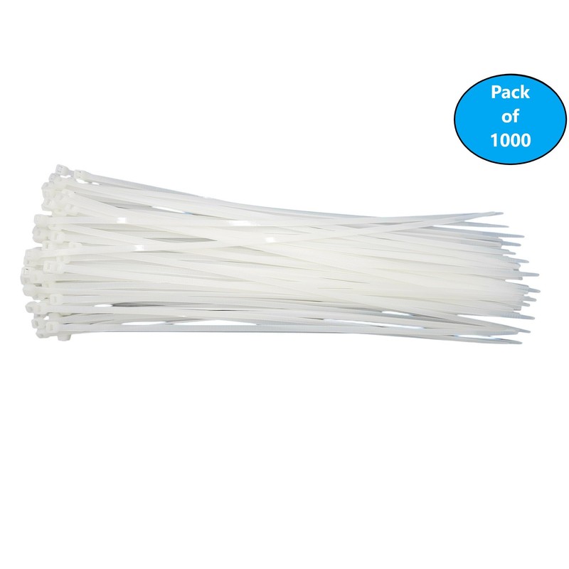 24 in. Cable Zip Tie 175 lbs. Multi-Purpose Self-Locking Clear