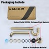 RANDOM Brass P Trap Bathroom Sink U-Shape 1-1/4 inch Sink