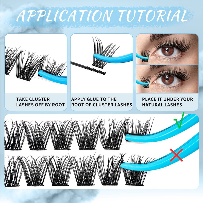 Lash Clusters 168 Pcs Cluster Lashes Eyelash Clusters DIY Cluster
