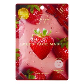 (Tochigi Prefecture, Strawberry Farm, Mikori Farm, Collaboration Product) Strawberry Juicy Face Mask ~ Orange and Watermelon ~ (1 Piece), Formulated with Strawberry Fruit Extract, Daily Aroma Japan, Made in Japan, Vitamin C Derivative, Collagen, Absorbing Sheet, Strawberry, Moisturizing, Dry Gift