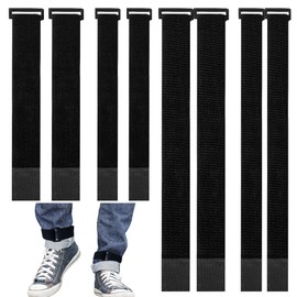 SADIKALO Ankle Straps - 8PCS Elastic Boot Straps for Cowboy Boots Adjustable Bicycle Pant Leg Band Flexible Military Safety Belt for Cycling Riding Hunting Fishing