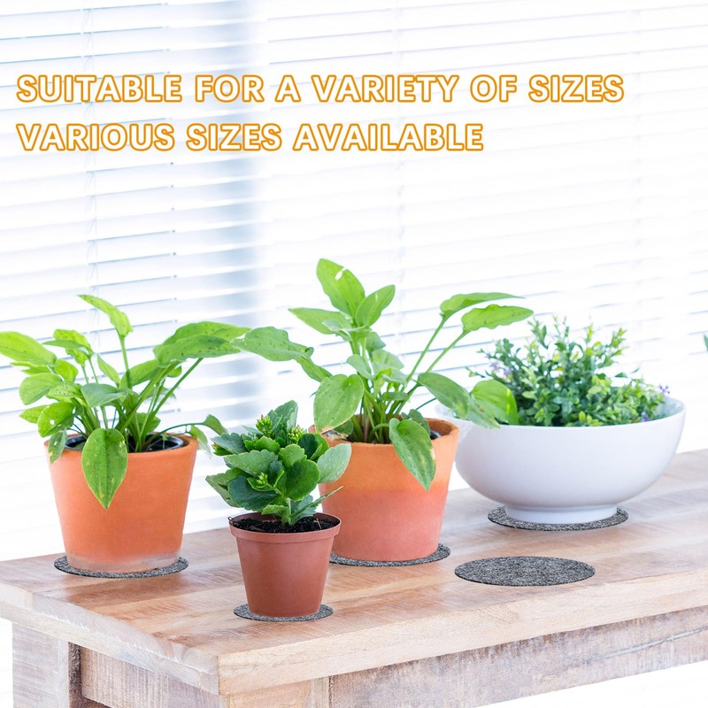 24 PCS Absorbent Waterproof Plant Coasters mat,4 Size 4/6/ 8/10