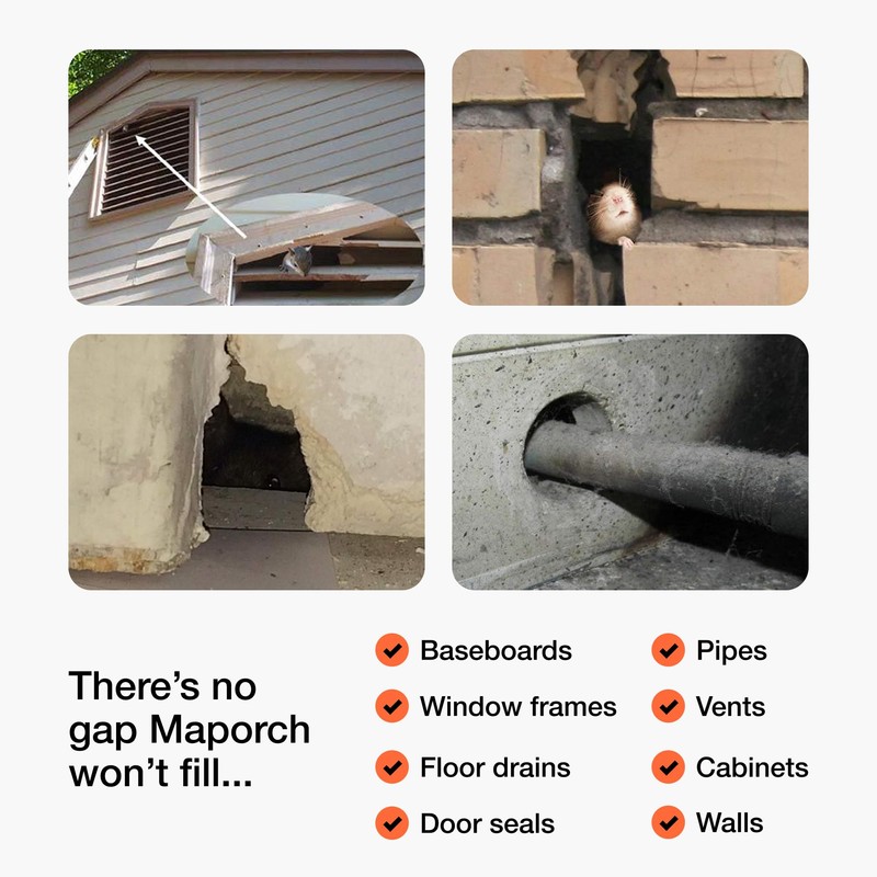 MaPorch Steel Wool Mouse Hole Filler - 3-Pack, 2.5 in