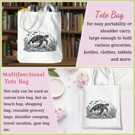 Aesthetic Ocean Coastal Beach Turtle Stuff Sea Turtle Gifts for Women Girls Sister Mom Canvas Tote Bag Weekender Beach Bag Reusable Grocery Bags for Shopping Christmas Girls Trip Summer Vacation
