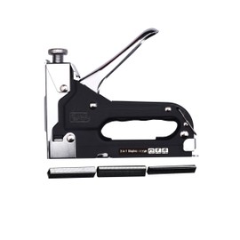 Edward Tools Pro 3 in 1 Heavy Duty Staple Gun with 600 Staples - for Upholstery, Wood, Garden, Wire, Furniture, Roofing - D,U,T Type Staples - Quick Jam Clear - DIY