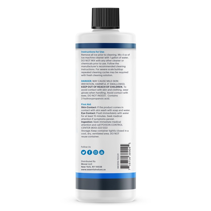 Essential Values Ice Machine Cleaner and Descaler 16 fl oz