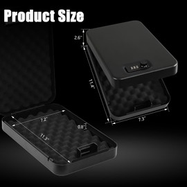 Dalmbox Gun Safe for Pistols X Large, 11 x 7 x 3 Inches, Handgun Lock Box with Combination Lock Portable Travel Pistol Safe for Car, Home, Travel