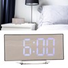 Mirror Digital Alarm Clock Temperature Display LED Curved Mirror Digital