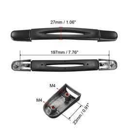 sourcing map Pack of 2 Suitcase Handles, Replacement Handle Loop, 197 mm, Replacement Luggage Handle, Black