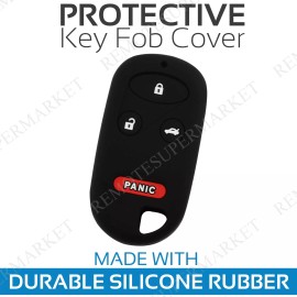 RemoteSuperMarket Key Fob Cover For 2003-2011 Honda Element Remote Case Rubber Skin Jacket