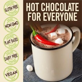 Castle Kitchen Spicy Hot Chocolate (14 oz)-Dairy Free, Vegan Mexican Hot Cocoa Mix made With Natural Chili Spiced Flavors - Just Add Water - Unique Ancient Aztec Flavor With No Artificial Sweeteners