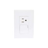 iGOTO PB612-B Placa con apagador y contacto aterrizado, Color blanco