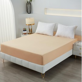 Tateufeu Bedding Twin Fitted Sheet,Deep Pocket,Soft Microfiber,Shrinkage and Fade Resistant,Easy Care,1 Fitted Sheet Only,Black