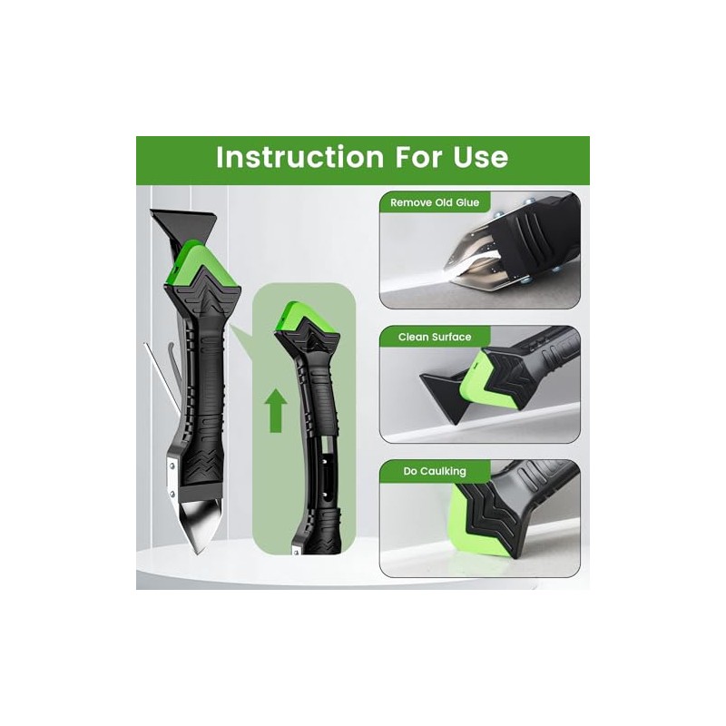 Professional Caulk Gun Kit with Caulk Remover & Silicone Sealant
