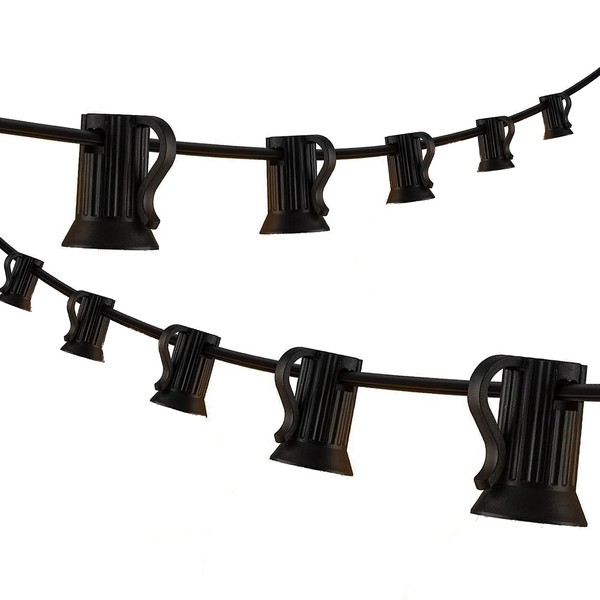 Encoidoz 100FT C9 Light String Christmas Stringer, E17 Light Sockets
