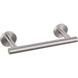 GERZ 9-Inch Small Kitchen Towel Bar Brushed Stainless Steel Cabinet Hand Towel Bar Wall Mounted Bathroom Organizer