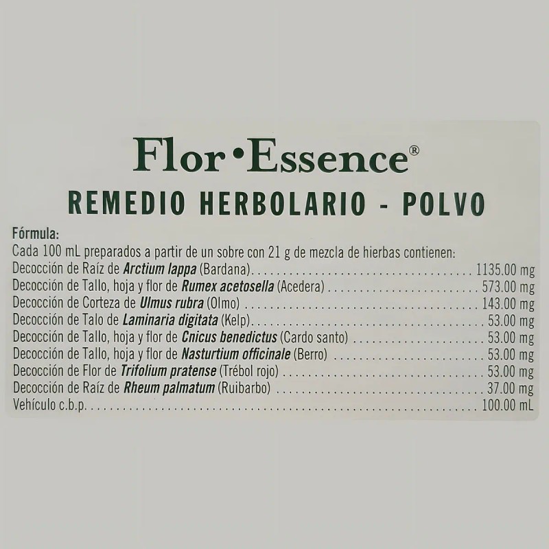 Flora Flor Essence Remedio Herbolario Polvo