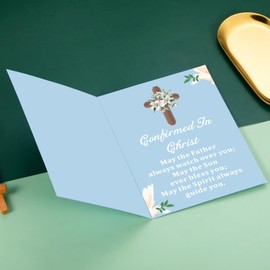 Confirmation Card, Confirmation Gifts for Teen Girls Teenage Boys, Confirmed In Christ Gifts, Christian Gifts for Women, Christen Religious Cards for Godson Goddaughter, Bible Verse Blessing Cards