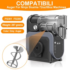 Replacement Auger for Ninja Slushie FS301 & FS300, 100% Fill Machine Part | Compatible with Ninja Slushie Cups, Bags, Mixes & Blender Replacement Essentials，BPA-free Material, Dishwasher Safe(Gray)
