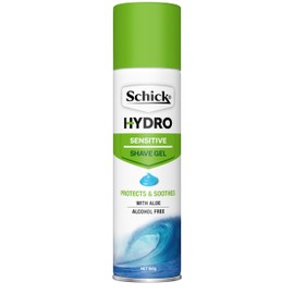 Schick - Hydro for Men | Sensitive Shave Gel | 198g | Aloe | Anti-irritation Formula with Healthy Skin Nutrients | Dermatologist Tested