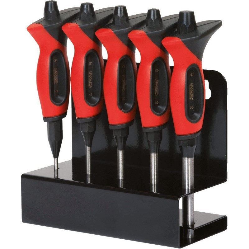 KS Tools 156.0220 Punch set with hand protection grip,5 pcs